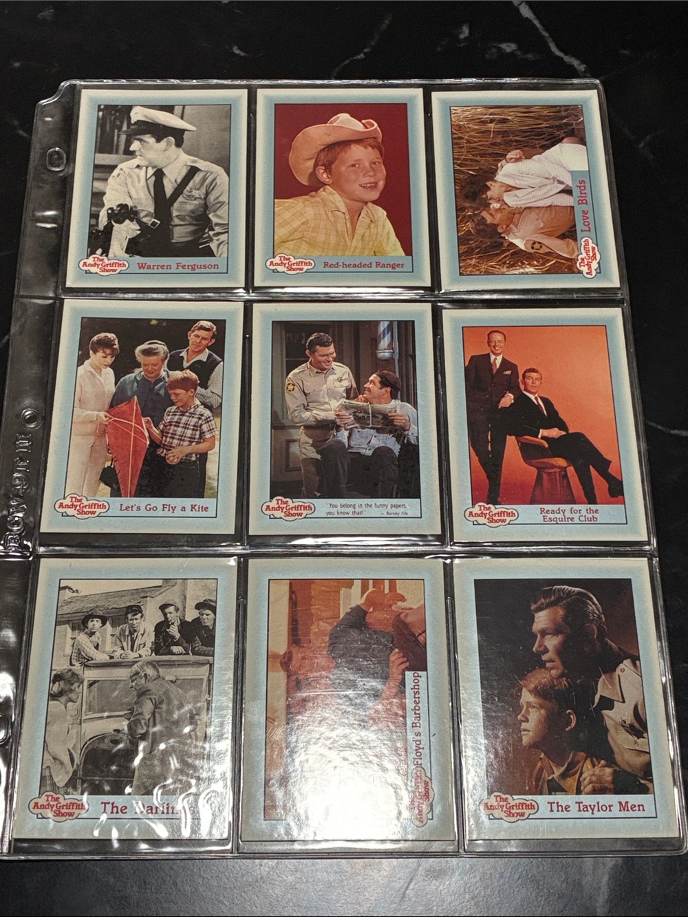 The Andy Griffith Show 1990 Trading Card Lot - 9 Card Lot